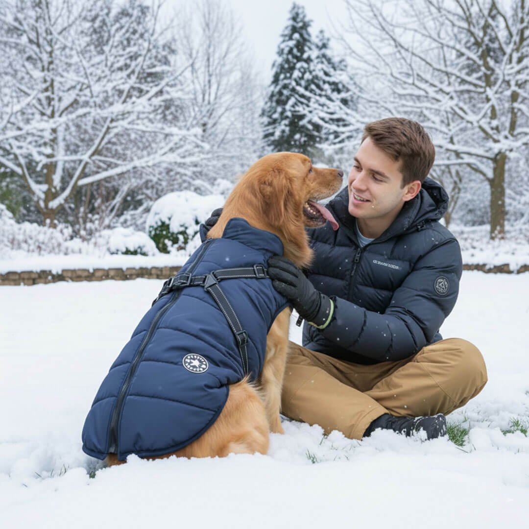 Paws Winter Dog Jacket with Built-In Harness - Image 5